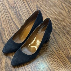 Aquatalia Black Heels with Suede Material and Stiletto Heel